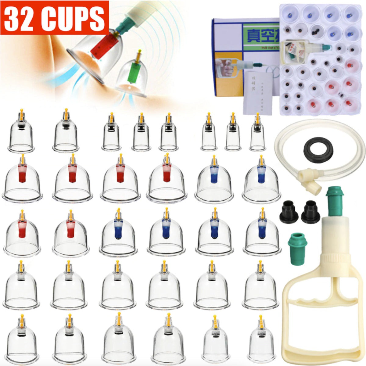 Premium 32 PCS Massage Cupping Therapy Set