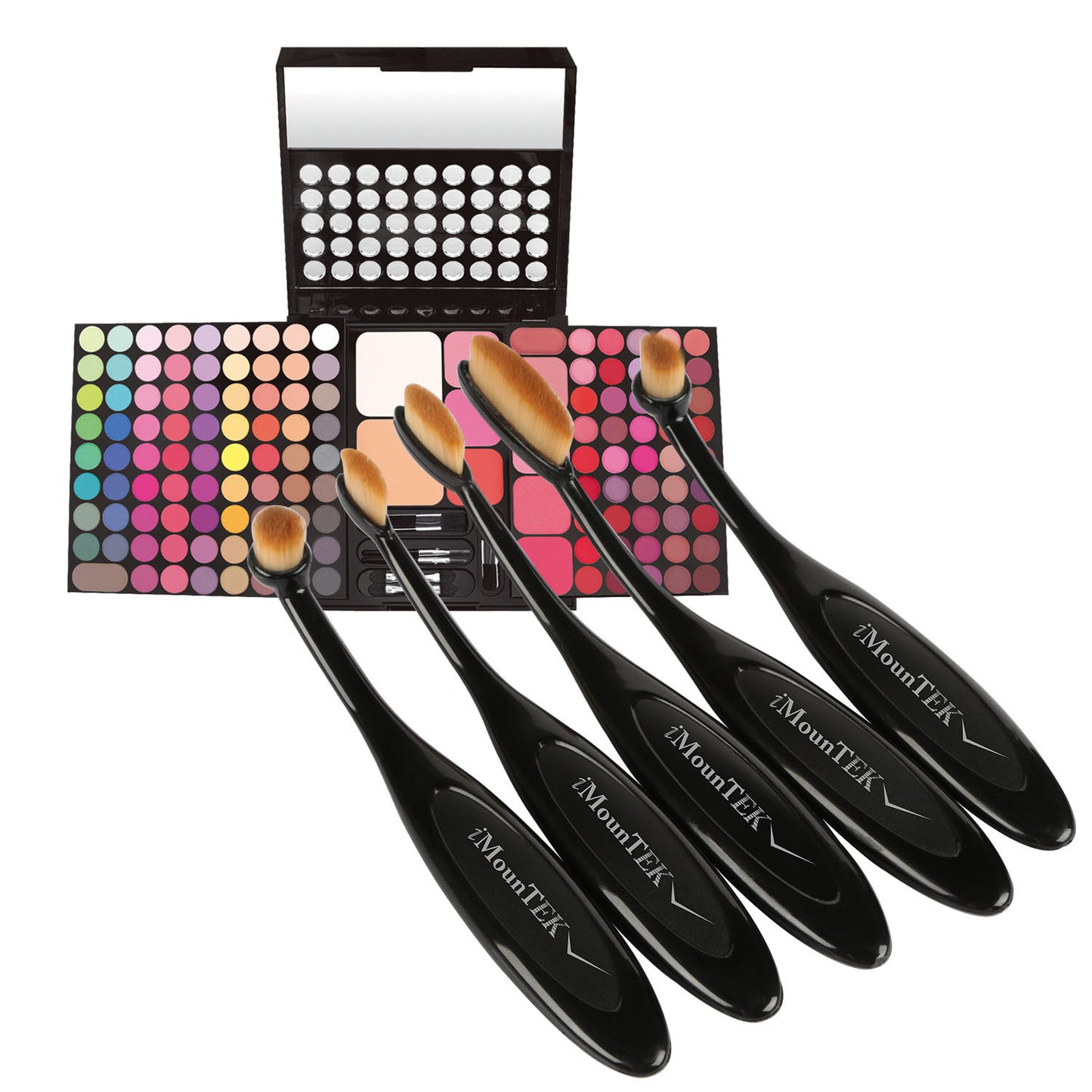 10-PCS Oval-Shaped Brush Set for Contour Makeup Application